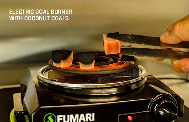 hookah electric burner and coconut coals