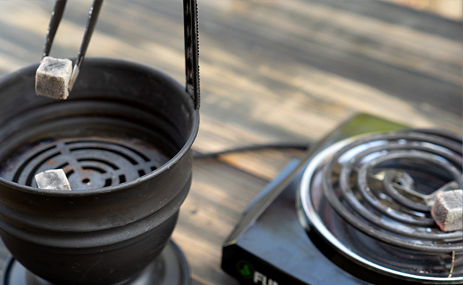 How to light your Hookah Coals using a Coal Burner