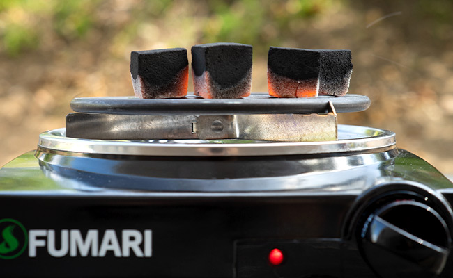 How to light your Hookah Coals using a Coal Burner